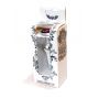 Srebrny nierdzewny korek analny z czerwonym diamencikiem 9,5 cm - 10