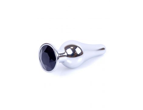 Biżuteria analna srebrna z czarnym diamentem HeavyFun 9,5 cm - 8