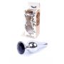 Biżuteria analna srebrna z czarnym diamentem HeavyFun 9,5 cm - 2