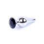 Biżuteria analna srebrna z czarnym diamentem HeavyFun 9,5 cm - 9