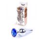 Biżuteria analna srebrna z diamentem ciemnieniebieska HeavyFun 9.5 cm - 2