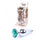 Biżuteria analna HeavyFun srebrna zielona 9,5 cm - 2