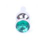 Biżuteria analna HeavyFun srebrna zielona 9,5 cm - 3