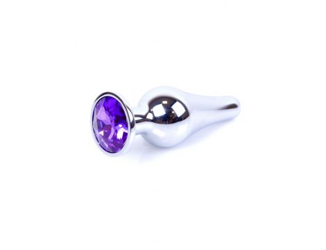 Biżuteria analna HeavyFun srebrna fioletowa 9,5 cm - 8