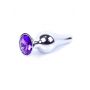Biżuteria analna HeavyFun srebrna fioletowa 9,5 cm - 9