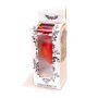 Korek analny silikonowy czerwony z niebieskim diamentem 8 cm - 5