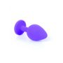 Korek analny silikonowy fioletowy z czerwonym diamentem HeavyFun 8 cm - 5
