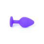 Korek analny silikonowy fioletowy z czerwonym diamentem HeavyFun 8 cm - 6