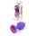 Korek analny silikonowy fioletowy z czerwonym diamentem HeavyFun 8 cm
