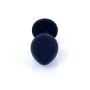 Korek analny silikonowy HeavyFun czarny z różowym diamentem 8 cm - 5