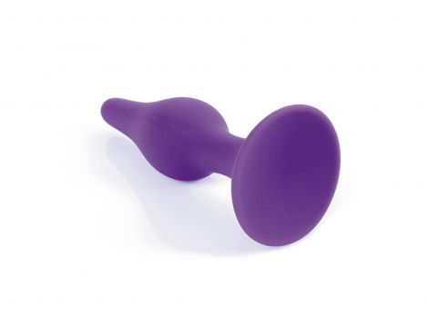 Korek analny silikonowy B Series HeavyFun fioletowy mały 10 cm - 2