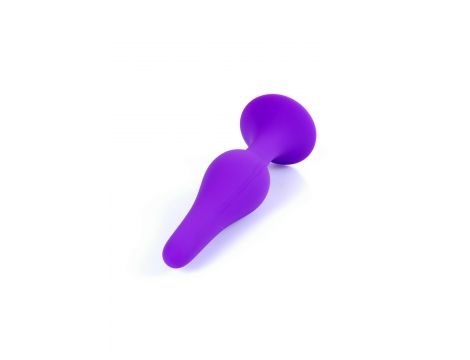 Korek analny silikonowy B Series HeavyFun fioletowy mały 10 cm - 3