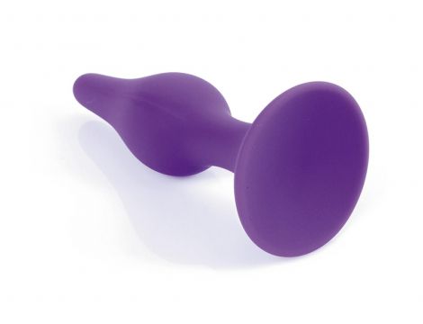 Korek analny silikonowy HeavyFun fioletowy 12,5 cm - 2