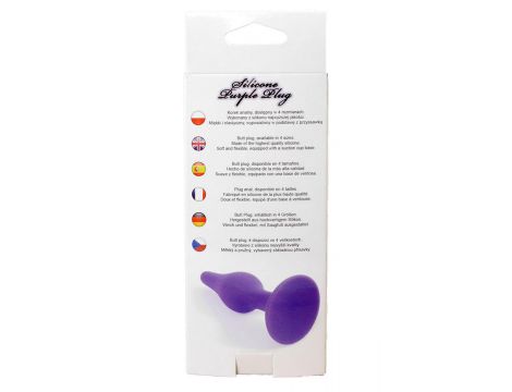 Korek analny silikonowy HeavyFun fioletowy 12,5 cm - 7