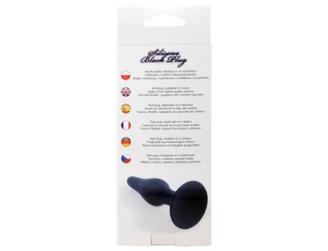 Korek analny silikonowy BOSS czarny mały 10 cm - 7