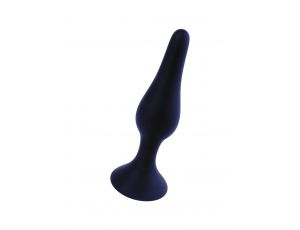 Korek analny silikonowy BOSS czarny średni 11 cm