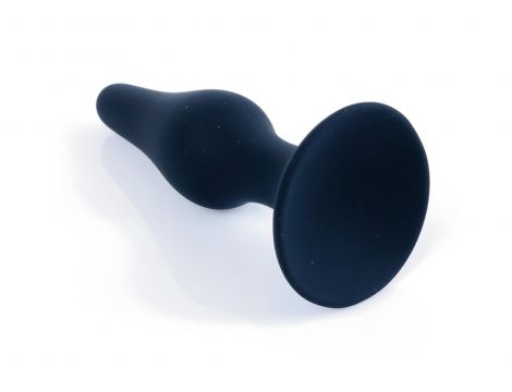 Korek analny silikonowy BOSS czarny średni 11 cm - 2