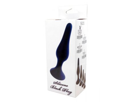 Korek analny silikonowy HeavyFun czarny 12,5 cm - 5