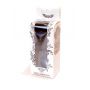 Silikonowy korek analny z króliczym ogonkiem HeavyFun czarny 6,5 cm - 8