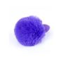 Korek analny silikonowy z puszystym ogonkiem króliczym fioletowy 6,5 cm - 4