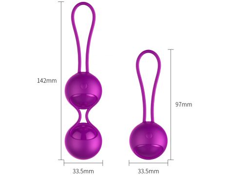 Kulki wibrujące silikonowe Kegel z pilotem USB 10 trybów - 2