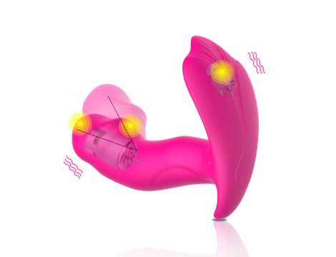 Wibrator analny silikonowy do majtek pulsator z ogrzewaniem USB Fox - 2