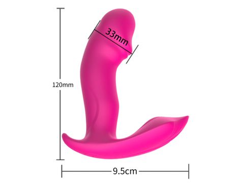 Wibrator analny silikonowy do majtek pulsator z ogrzewaniem USB Fox - 9