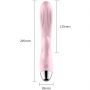 Silikonowy Wibrator B-Series Różowy USB 10 Funkcji z Podgrzewaniem - 6