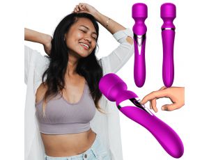 Stymulator silikonowy podwójny B Series Fox fioletowy USB