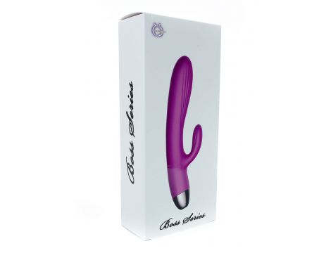 Fioletowy silikonowy wibrator-pulsator USB 14 funkcji z podgrzewaniem - 8