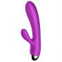 Fioletowy silikonowy wibrator-pulsator USB 14 funkcji z podgrzewaniem - 3