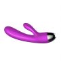 Fioletowy silikonowy wibrator-pulsator USB 14 funkcji z podgrzewaniem - 8
