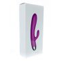 Fioletowy silikonowy wibrator-pulsator USB 14 funkcji z podgrzewaniem - 18
