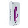 Fioletowy silikonowy wibrator-pulsator USB 14 funkcji z podgrzewaniem - 9