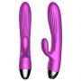 Fioletowy silikonowy wibrator-pulsator USB 14 funkcji z podgrzewaniem - 10