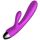 Fioletowy silikonowy wibrator-pulsator USB 14 funkcji z podgrzewaniem