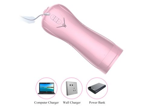 Masturbator waginalny pulsacyjny wibrujący B-Series Fox różowy USB - 4