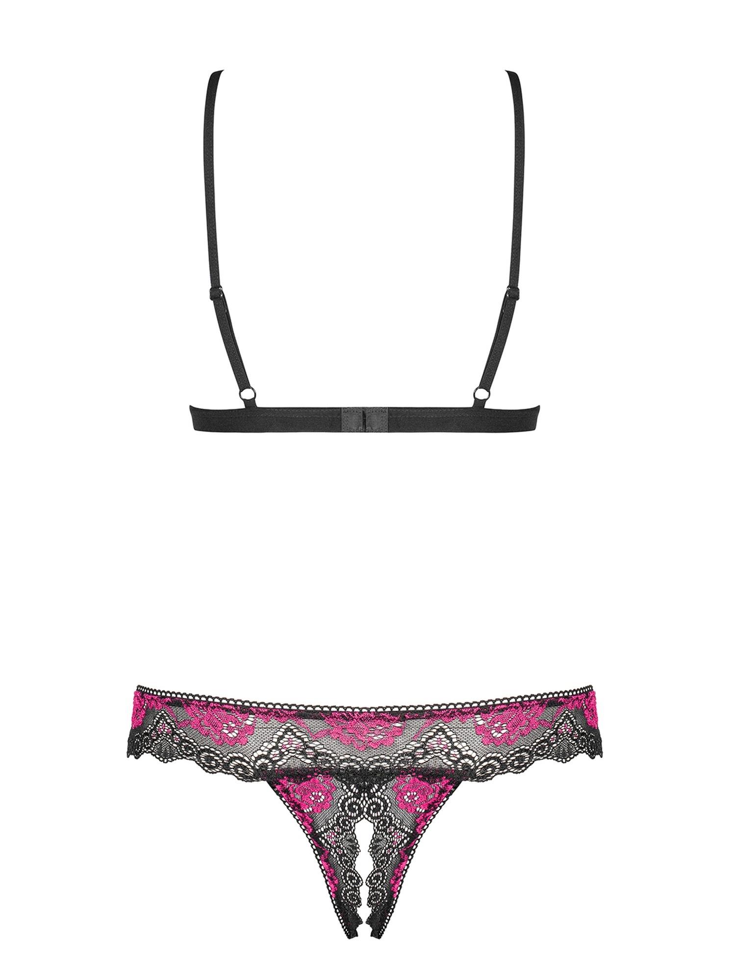 komplet otwarte stringi stanik obsessive tulia s/m