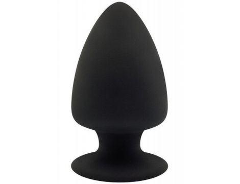 Korek analny silikonowy Silexd podwójnej gęstości M czarny 11 cm - 2