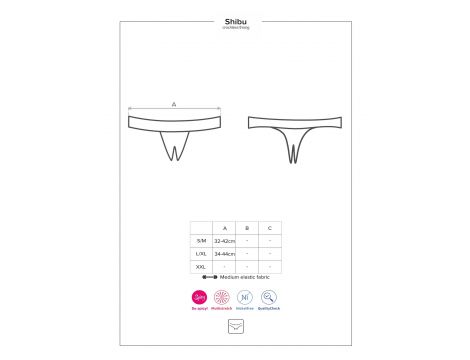 Stringi Shibu Obsessive otwarte koronkowe czarne L/XL - 6