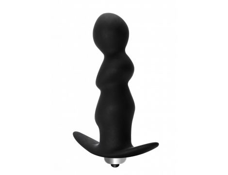 Korek analny spiralny wibrujący Lola Toys czarny 9,5 cm - 2