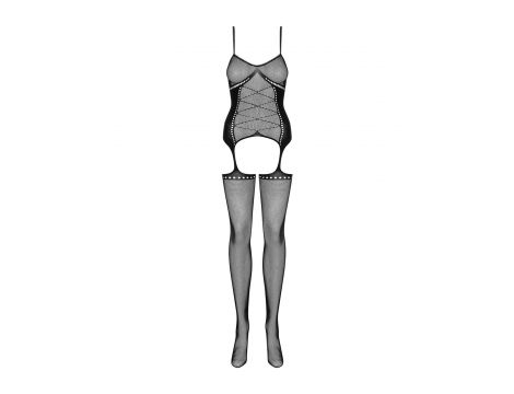 Zmysłowy bodystocking Obsessive G314 z wiązaniem gorsetowym S/M/L - 5