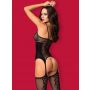 Zmysłowy bodystocking Obsessive G314 z wiązaniem gorsetowym S/M/L - 5