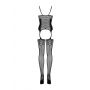 Zmysłowy bodystocking Obsessive G314 z wiązaniem gorsetowym S/M/L - 7