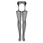 Pończochy garterowe siateczkowe Obsessive S314 czarne S/M/L - 5