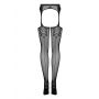 Pończochy garterowe siateczkowe Obsessive S314 czarne S/M/L - 6