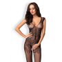 Bodystocking Obsessive F234 prześwitujący z otwartym krokiem SML - 2