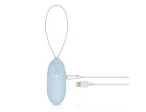 Wibrujące jajko Luv Egg niebieskie z pilotem USB - 5