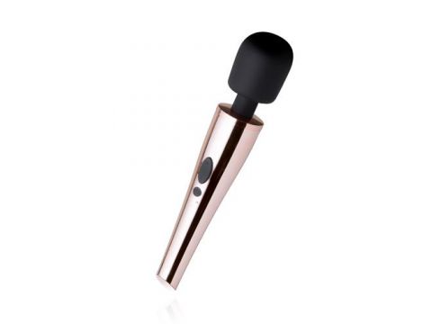 Wibrujący masażer wand EasyToys Rosy Gold różowy silikonowy USB 30 cm - 3