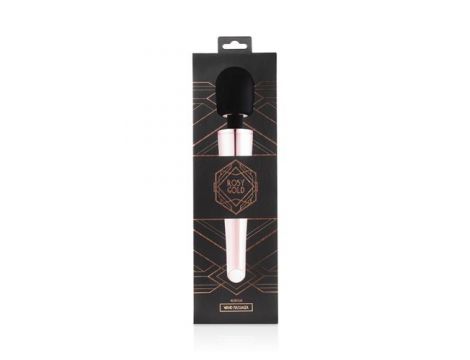 Wibrujący masażer wand EasyToys Rosy Gold różowy silikonowy USB 30 cm - 5
